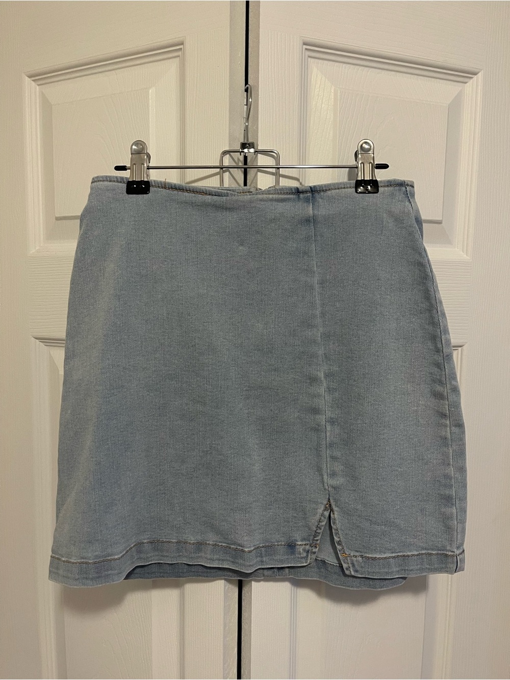 wild fable Light Blue Denim Mini Skirt with Front Slit